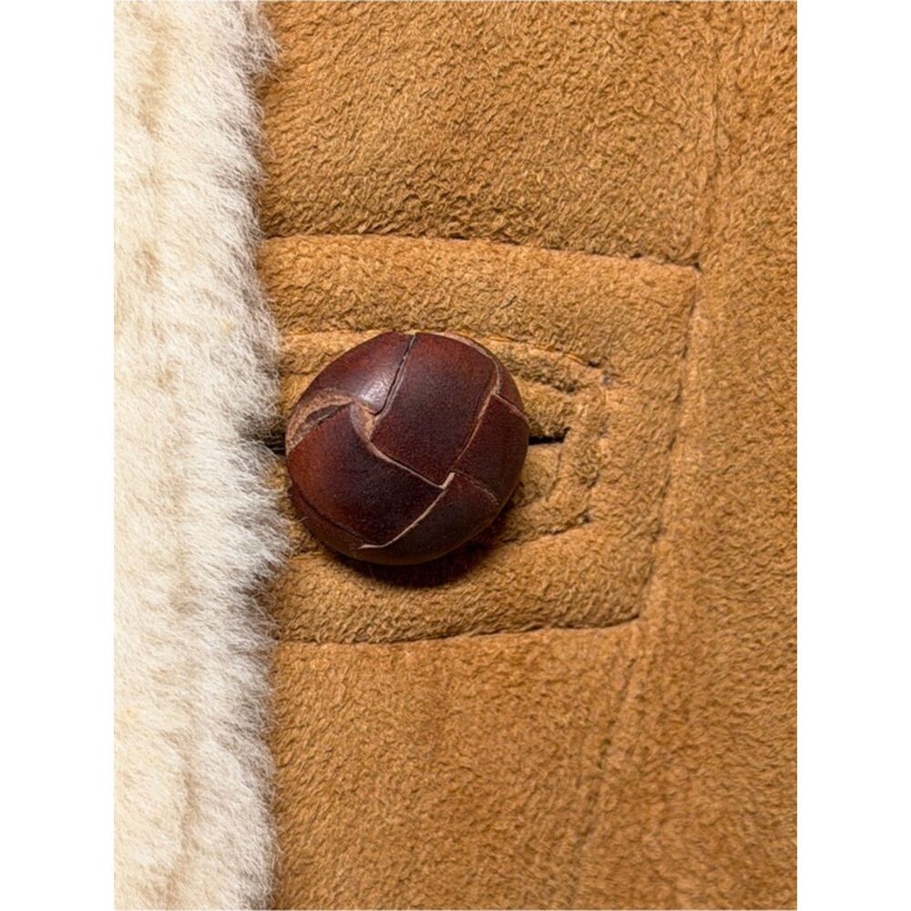 L.L.Bean Vintage Shearling Sheepskin Coat USA Made Men's XL - Picture 5 of 14